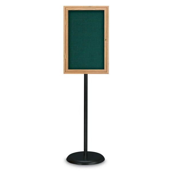 Corkboard, Double Door, Radius Frame, 60x36", Black/Medium Gray